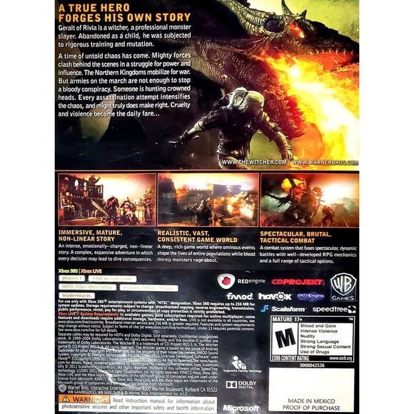 The Witcher 2: Assassins Of Kings - Enhanced Edition (Xbox 360, 2012) Tested CIB - Picture 2 of 6